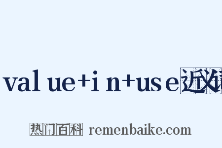 value+in+use近义词是什么意思的图片
